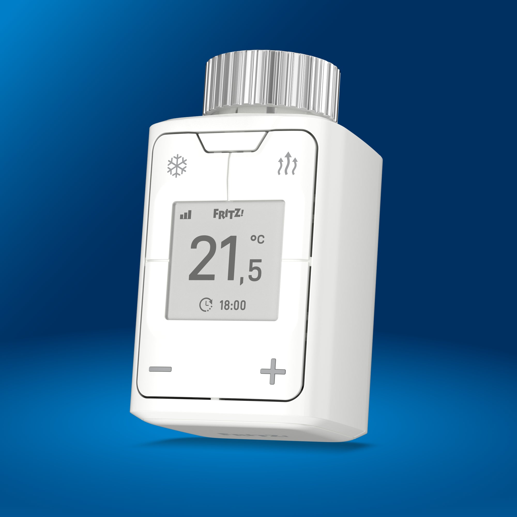 FRITZ!DECT 302 auf blauem Hintergrund